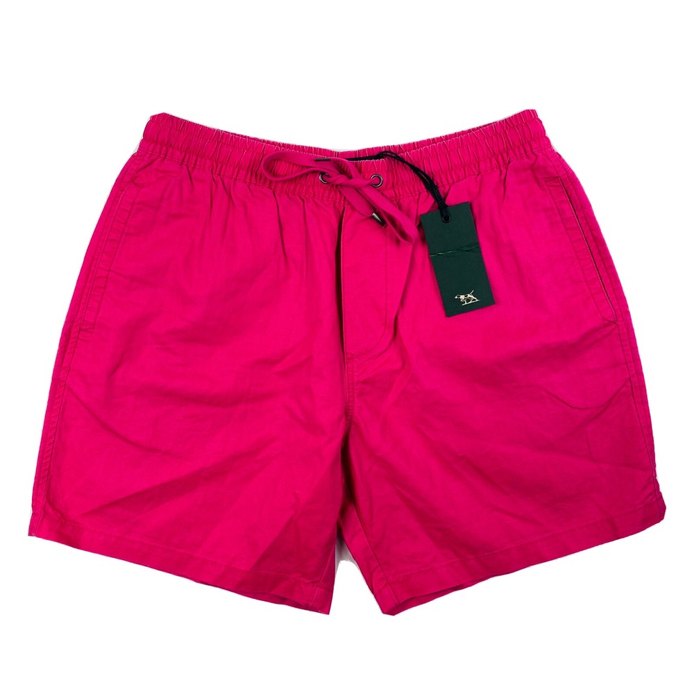RODD & GUNN Glenmark 7" Resort Short Linen Cotton Geranium Pink UP0675 Mens L